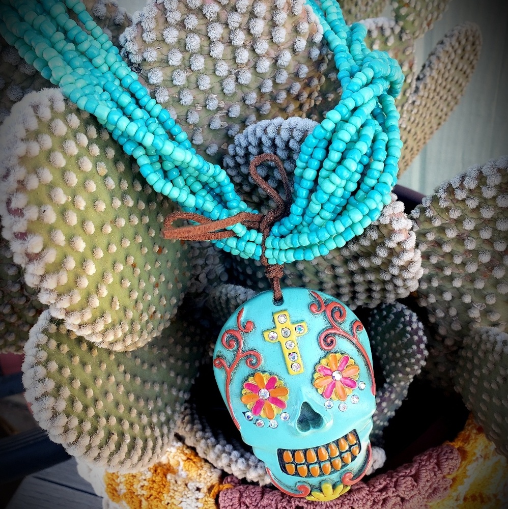 Dia de muertos necklace